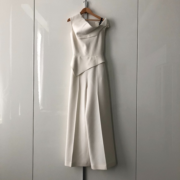 *SOLD* ROLAND MOURET Designer Jumpsuit Wide Leg US2 - Picture 1 of 3
